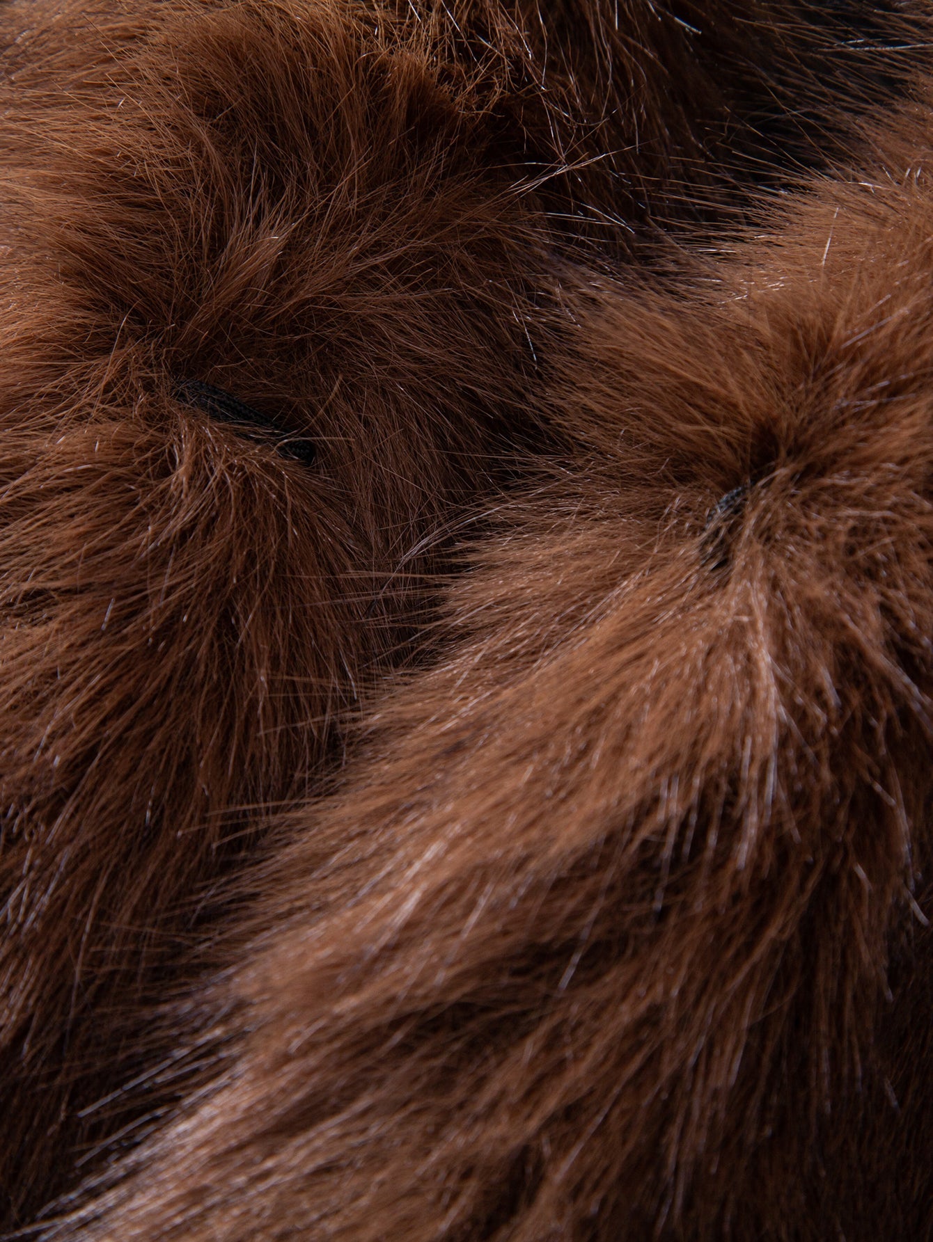 Faux Fur Notch Lapel Overcoat
