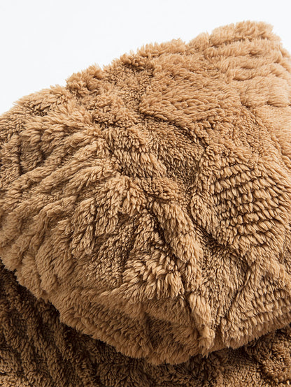 Geometric Jacquard Teddy Hoodie