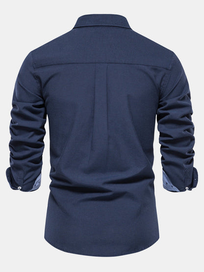 Long Sleeve Button Up Oxford Shirt