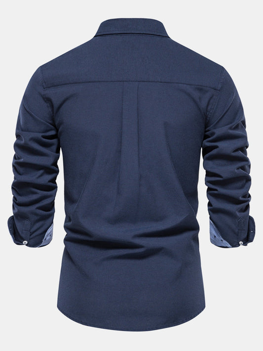 Long Sleeve Button Up Oxford Shirt