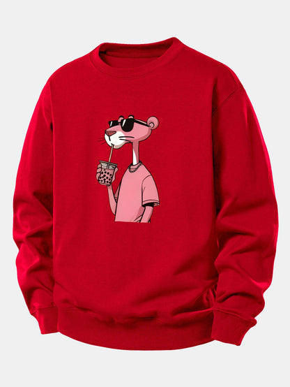 Pink Panther Print Relax Fit Sweatshirt