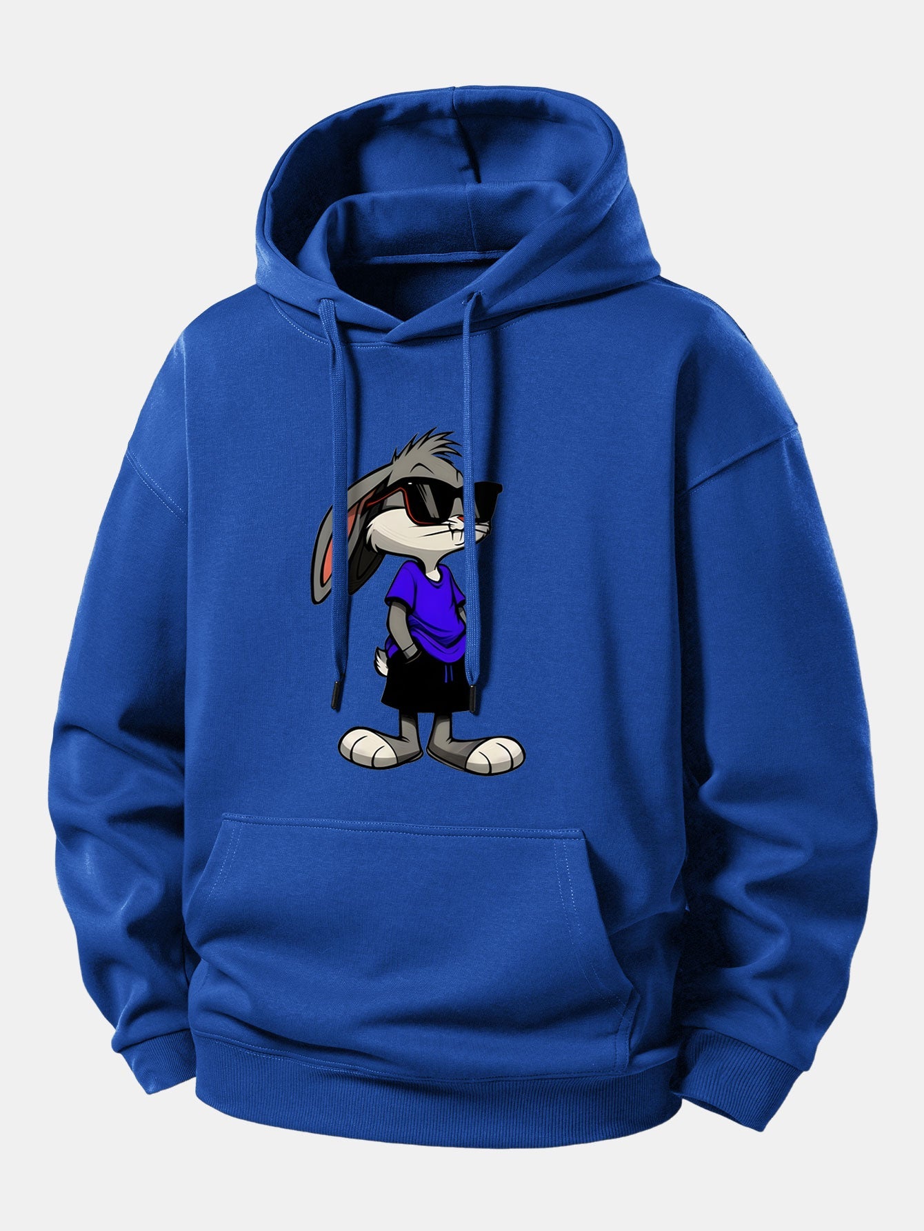 Sunglasses Rabbit Print Relax Fit Hoodie