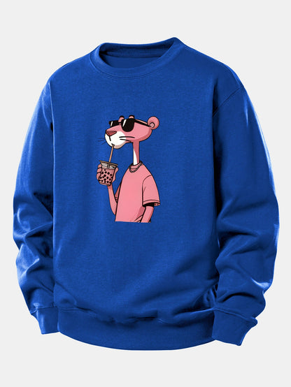 Pink Panther Print Relax Fit Sweatshirt