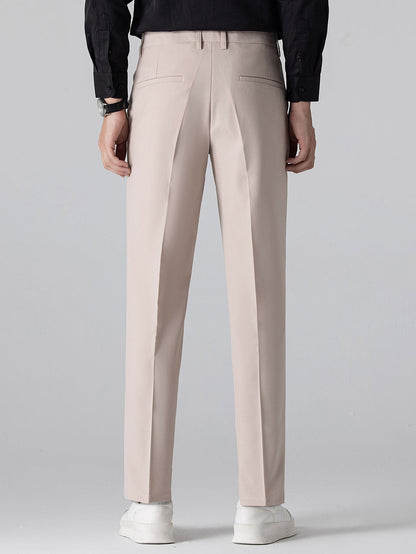 Texture Contrast Knitted V Neck Polo Shirt & Slim Fit Tapered Trousers