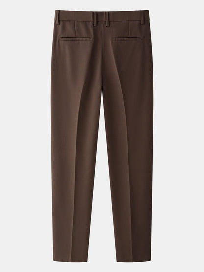Contrast Textured Johnny Collar Polo & Slim Fit Tapered Trousers