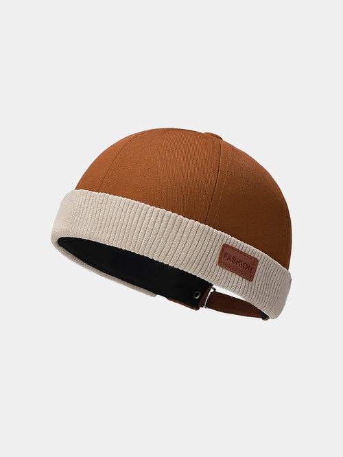 Retro Adjustable Street Style Brimless Docker Beanie Hat