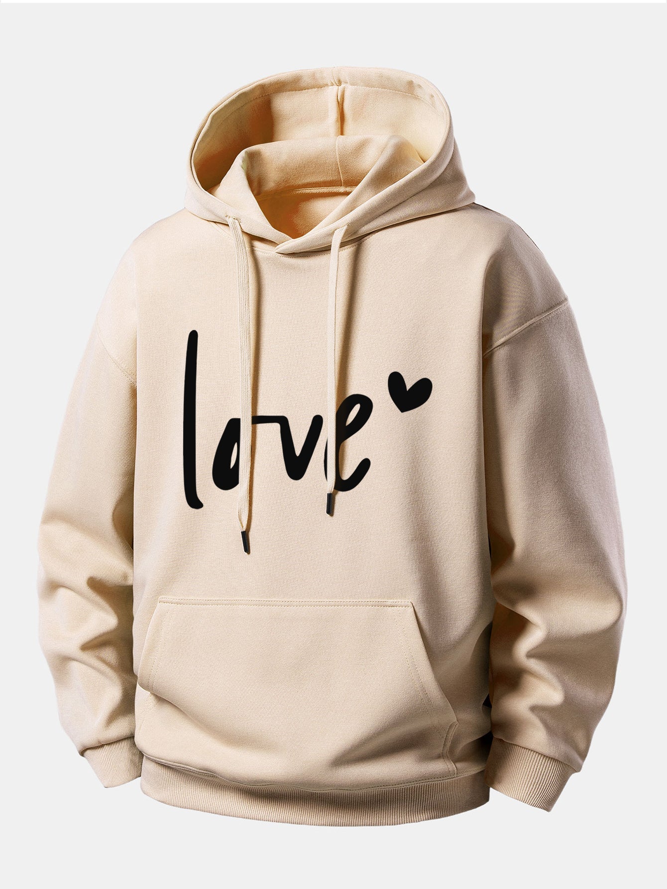Love Print Relax Fit Hoodie