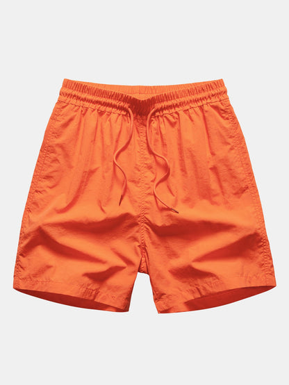Regular Fit Palm Trees Silhouette Print Cotton T-Shirt & Swim Shorts