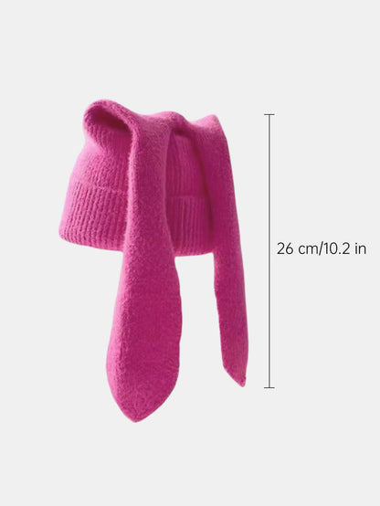 Cozy Knitted Bunny Ears Beanie Hat