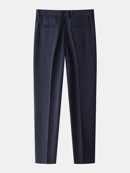 Contrast Textured Johnny Collar Polo & Slim Fit Tapered Trousers