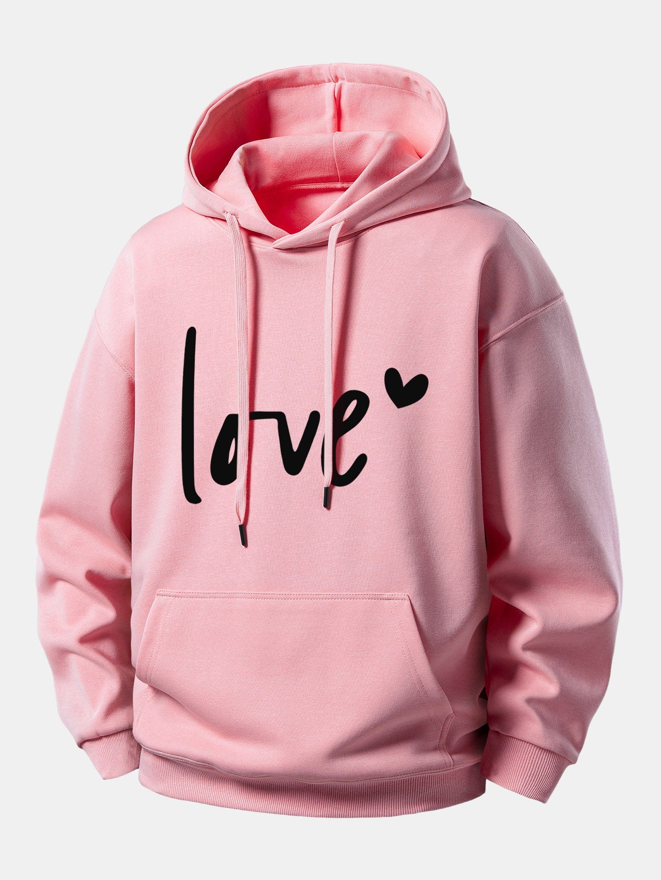 Love Print Relax Fit Hoodie