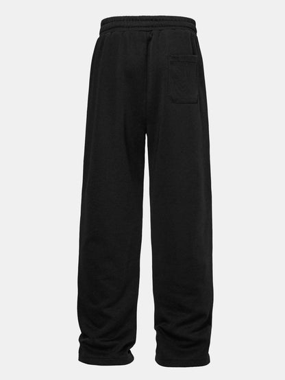 Relax Fit Milano Print Contrast Polo Sweatshirt & Straight Leg Pleated Pintuck Sweatpants