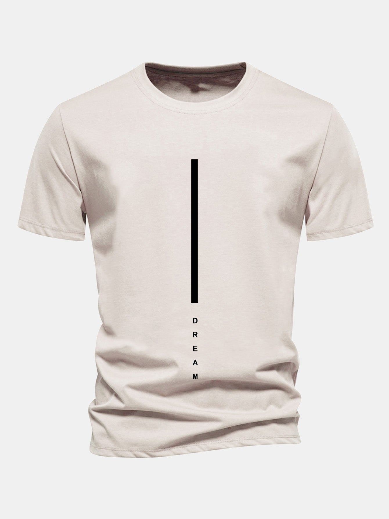 Regular Fit Dream Stripe Print Cotton T-Shirt