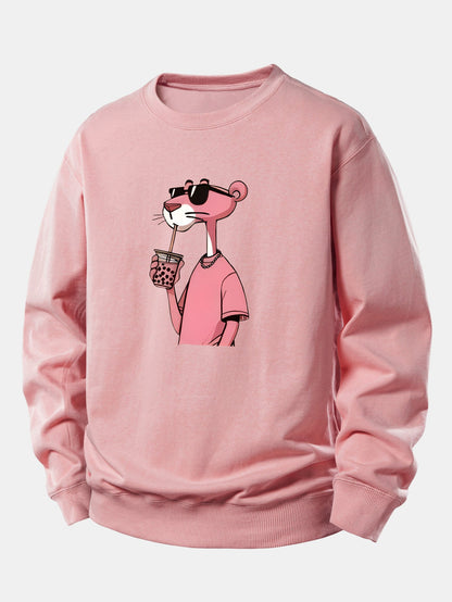 Pink Panther Print Relax Fit Sweatshirt