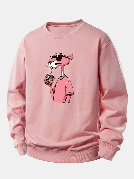 Pink Panther Print Relax Fit Sweatshirt