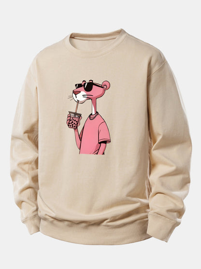 Pink Panther Print Relax Fit Sweatshirt