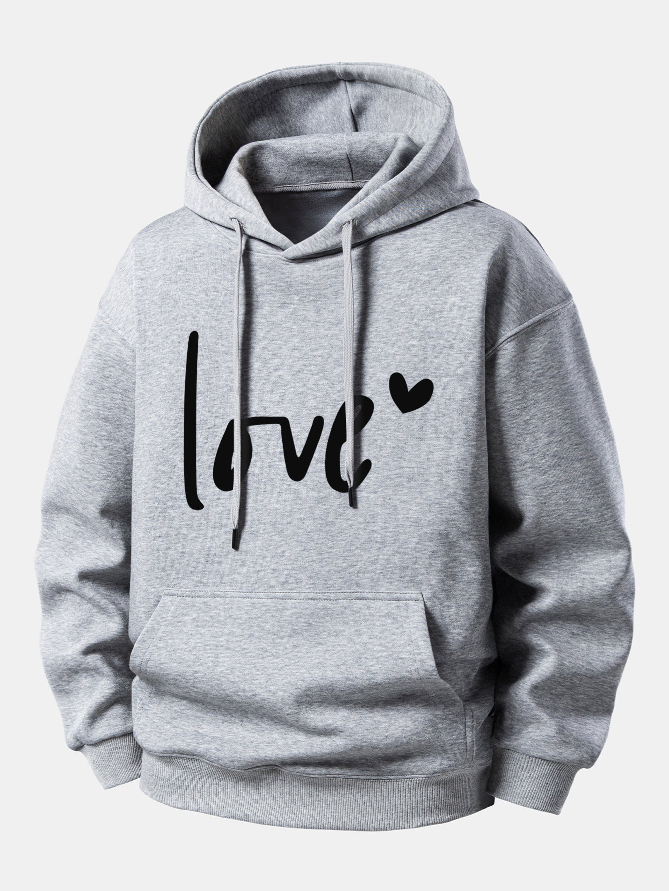 Love Print Relax Fit Hoodie
