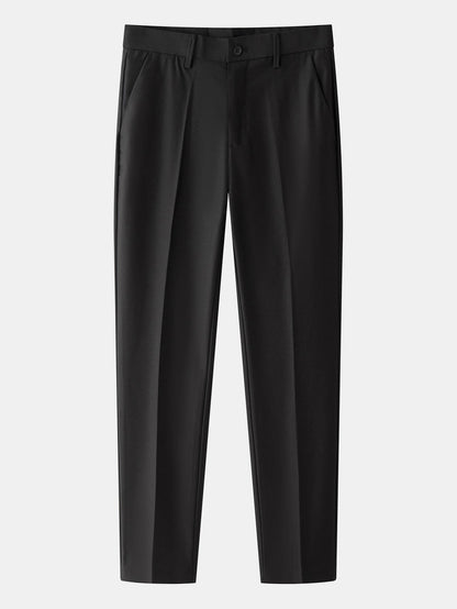 Contrast Textured Johnny Collar Polo & Slim Fit Tapered Trousers