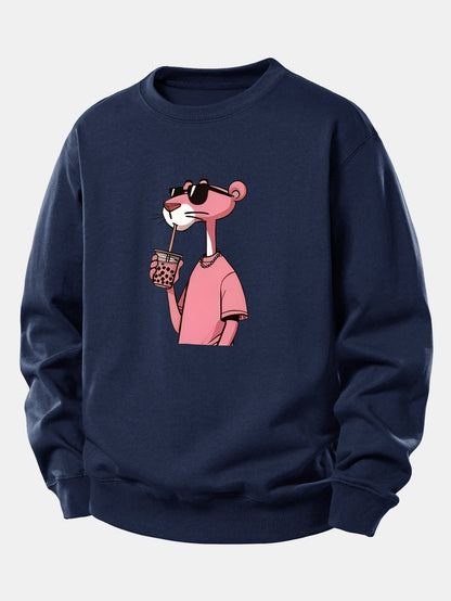 Pink Panther Print Relax Fit Sweatshirt