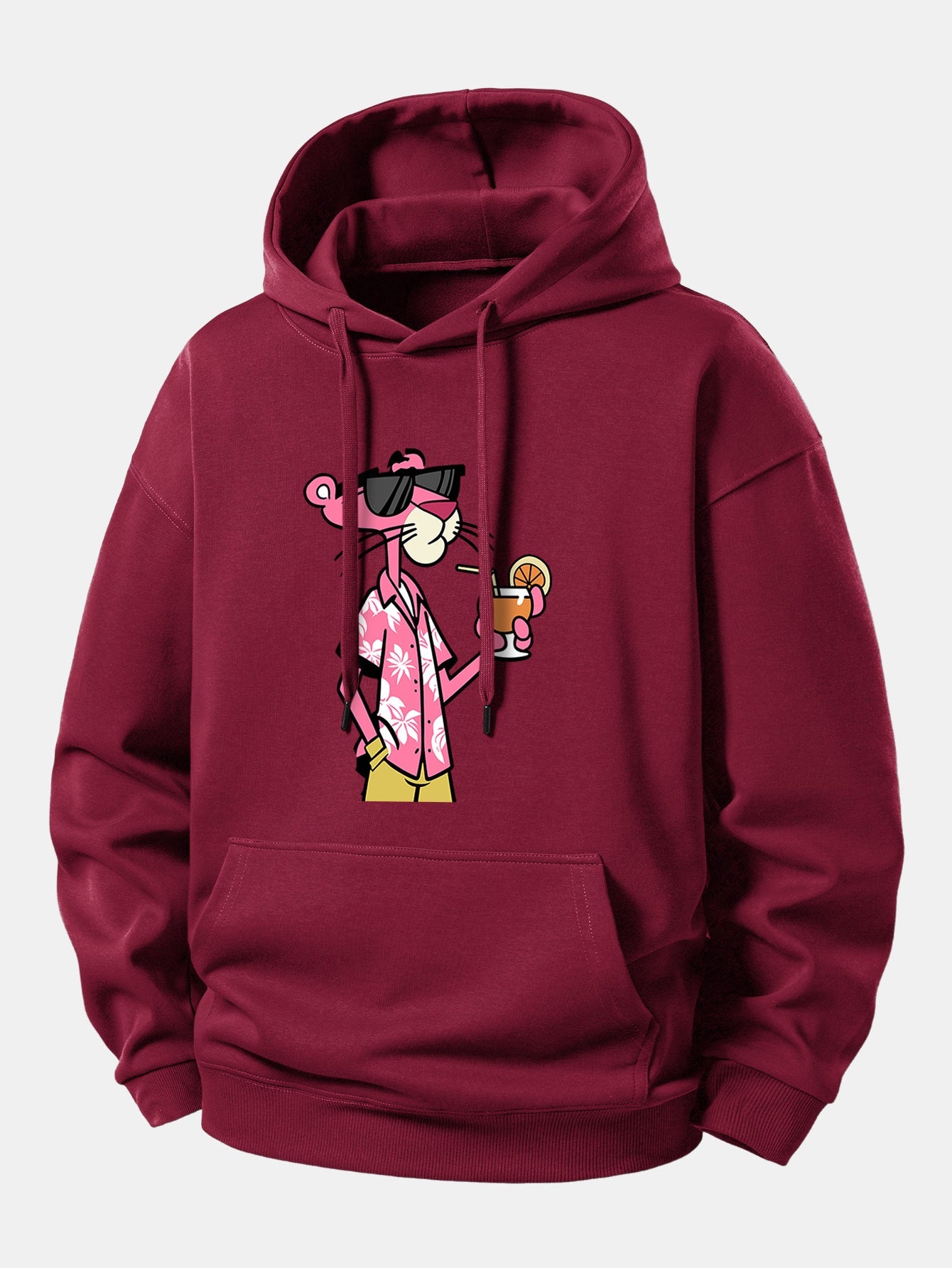 Vacation Pink Panther Print Relax Fit Hoodie