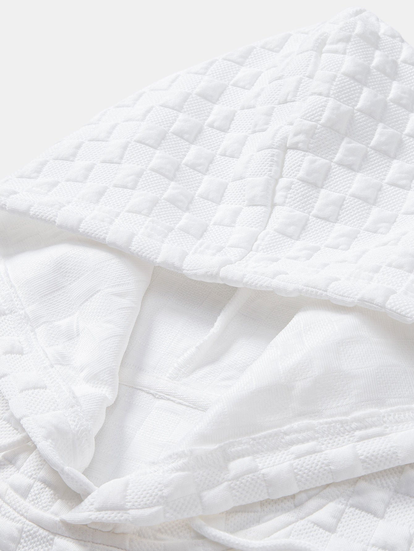 Relax Fit Checkerboard Jacquard Hoodie