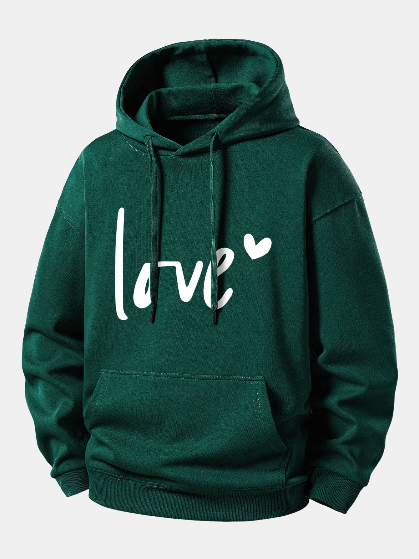 Love Print Relax Fit Hoodie