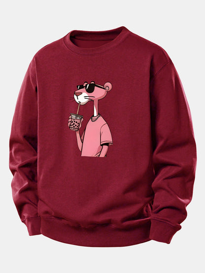 Pink Panther Print Relax Fit Sweatshirt