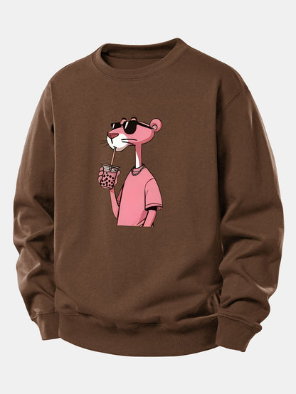 Pink Panther Print Relax Fit Sweatshirt