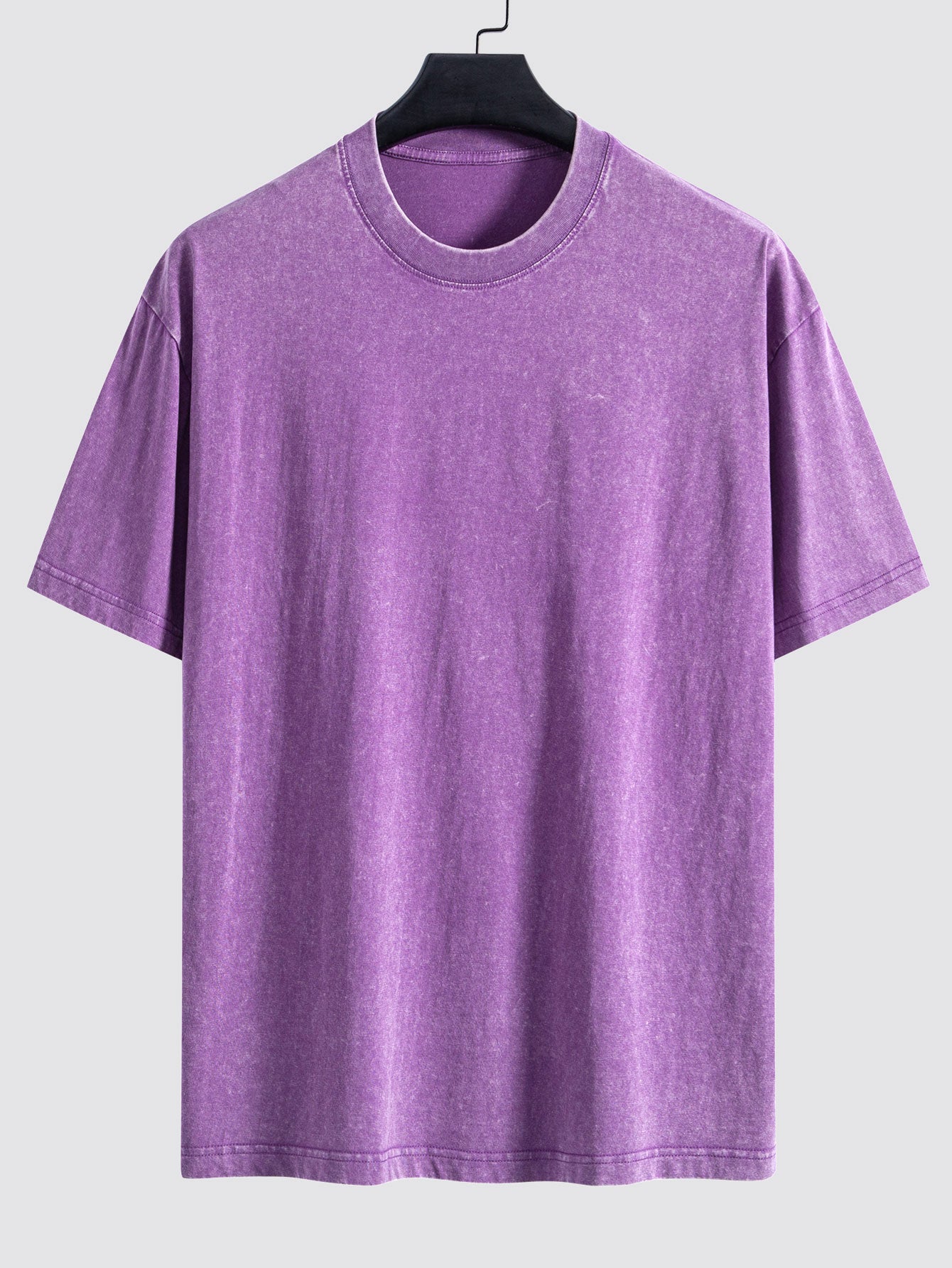 Basic Washed Distressed Drop Shoulder Oversize T-Shirt