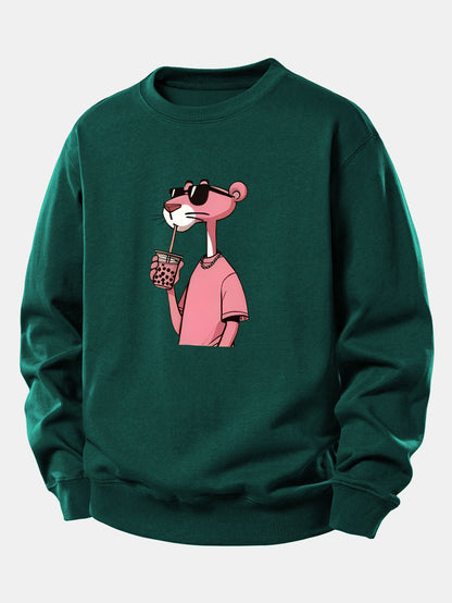 Pink Panther Print Relax Fit Sweatshirt