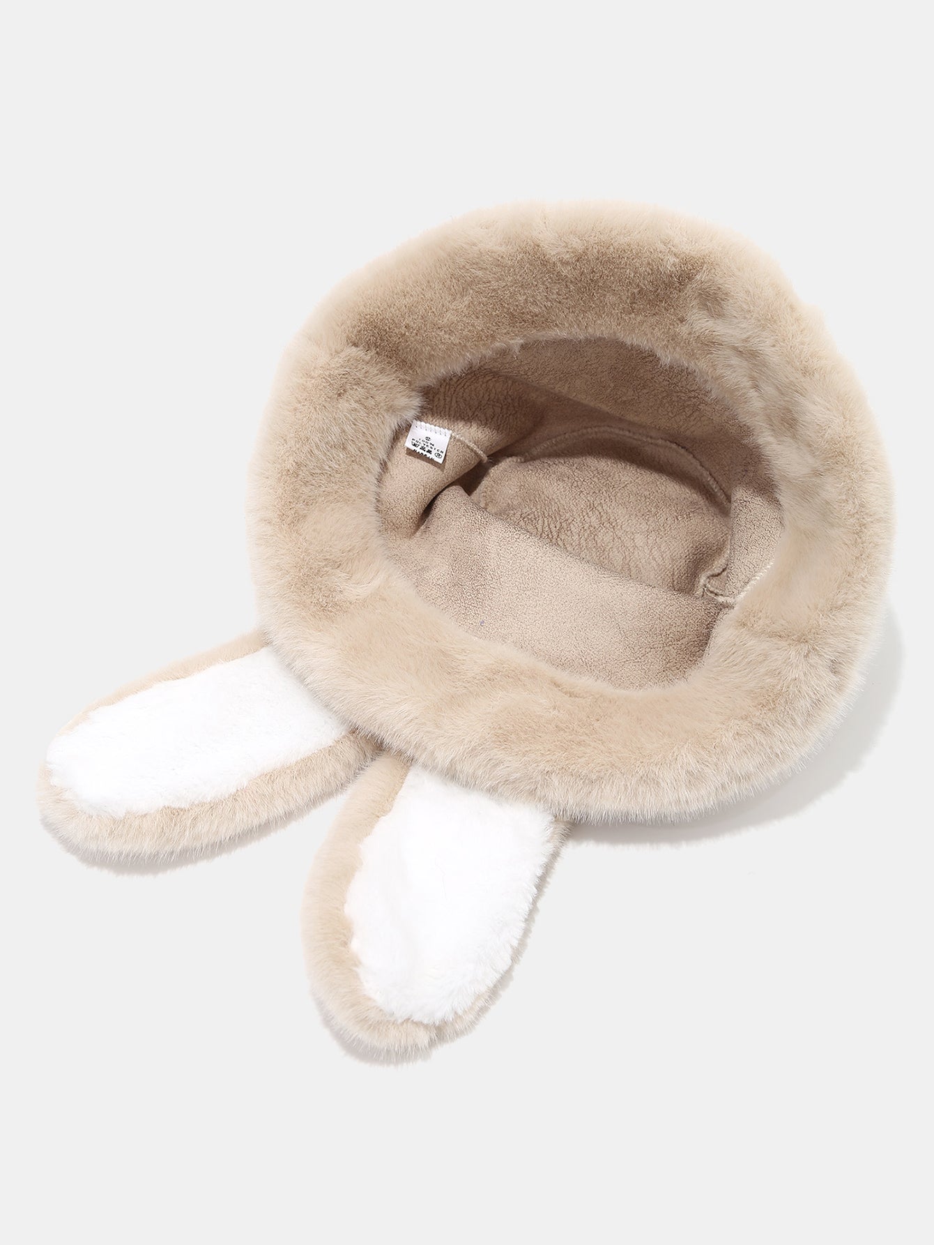 Plush Bucket Hat With Rabbit Ear Design