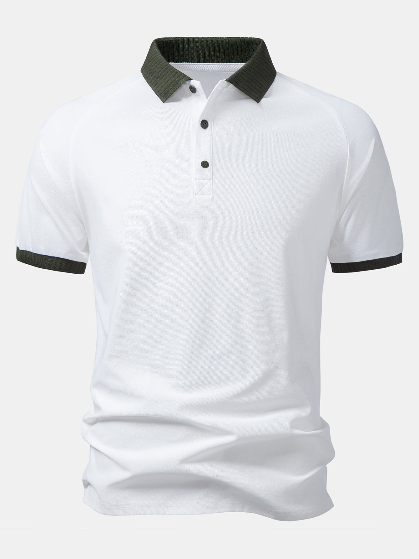 Contrast Raglan Sleeve Polo