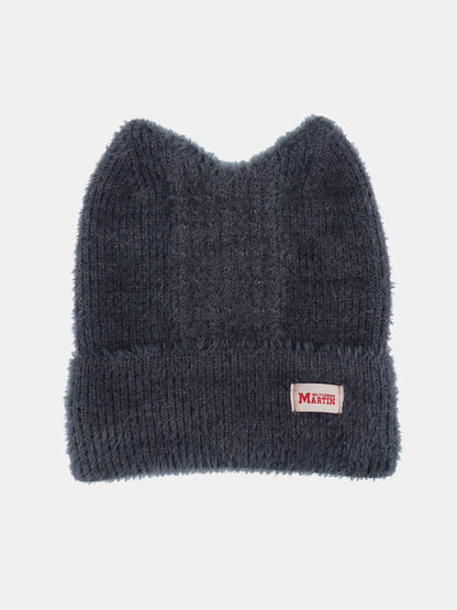 Unisex Cat Ear Shaped Plush Elastic Knitted Hat