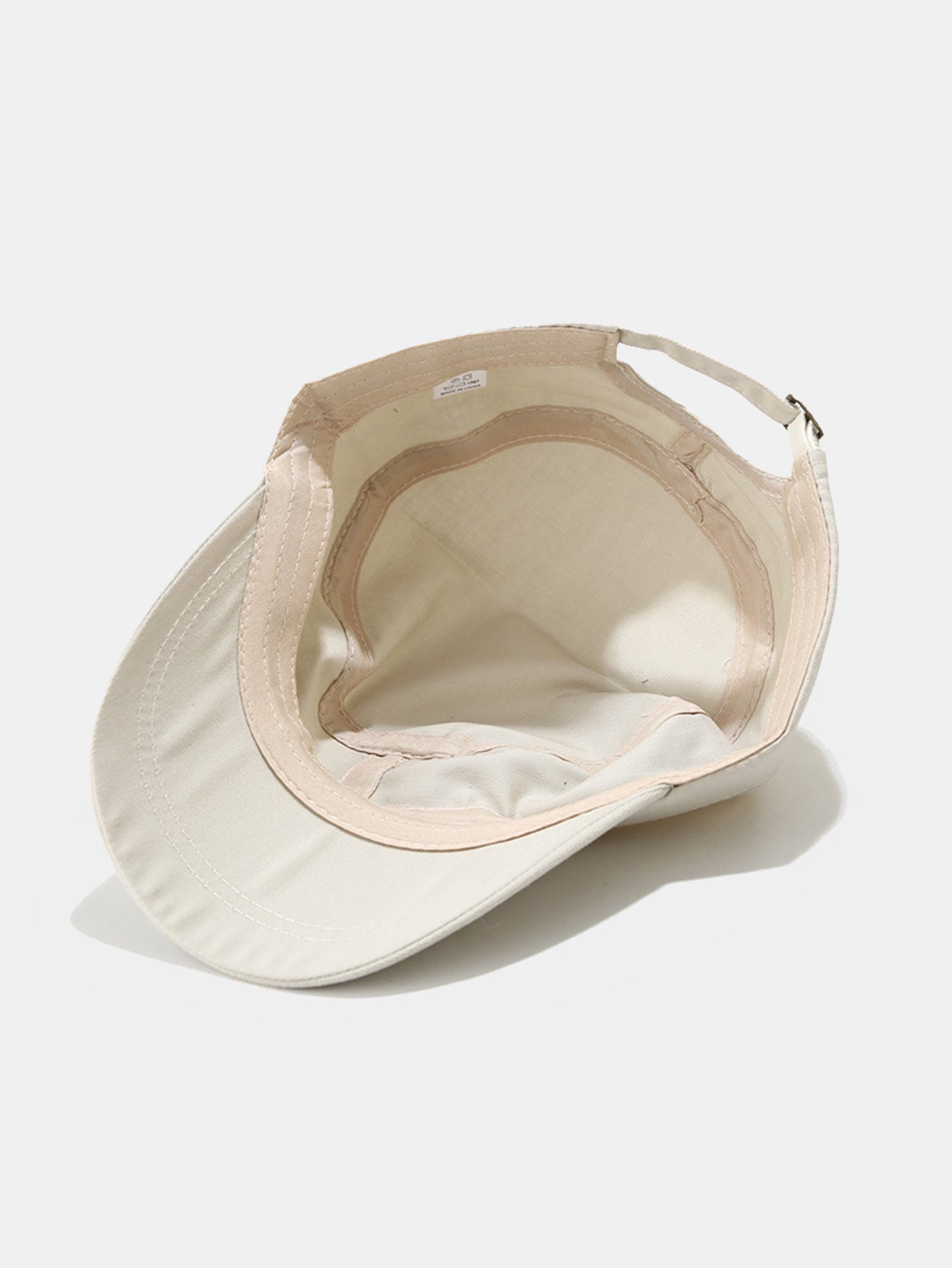 Solid Side Buckle Flat Top Baseball Cap