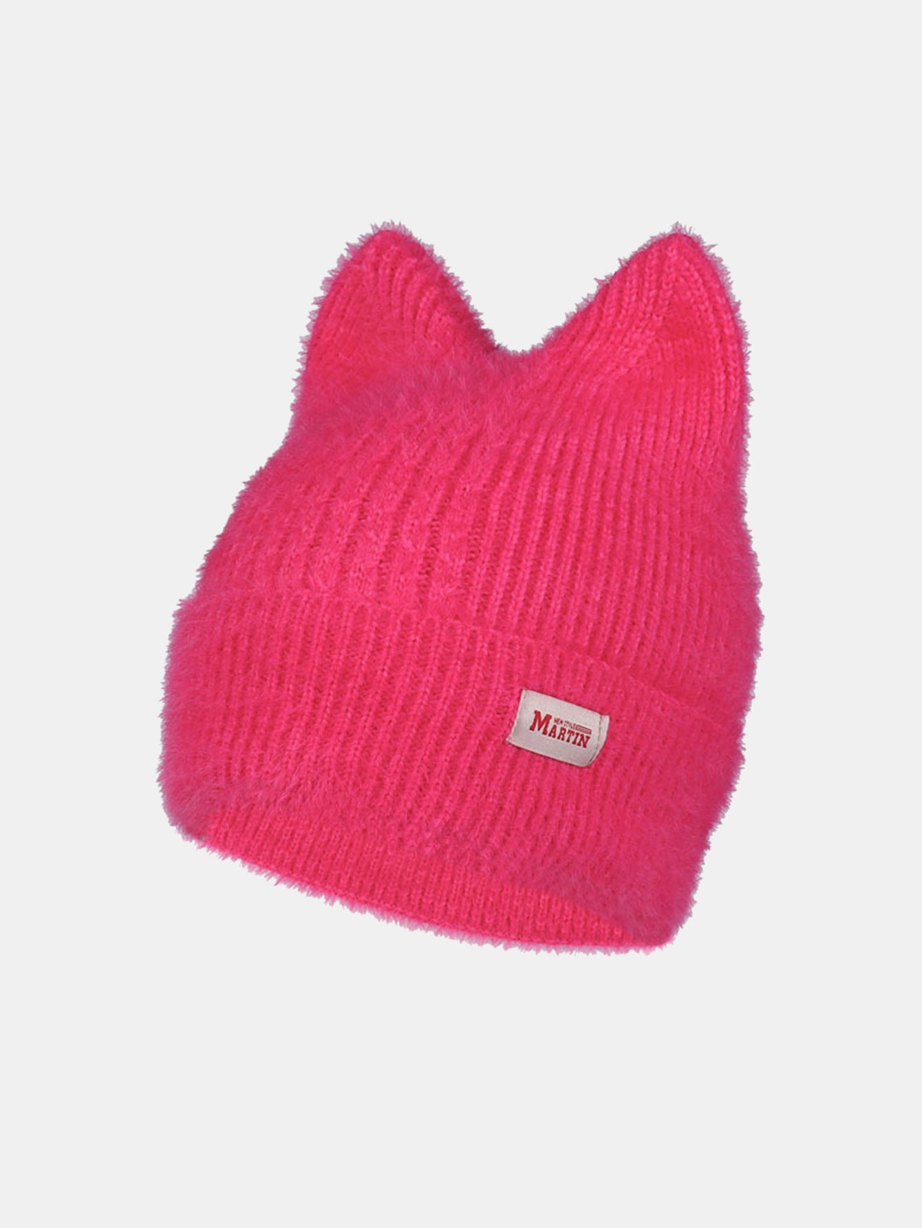 Unisex Cat Ear Shaped Plush Elastic Knitted Hat