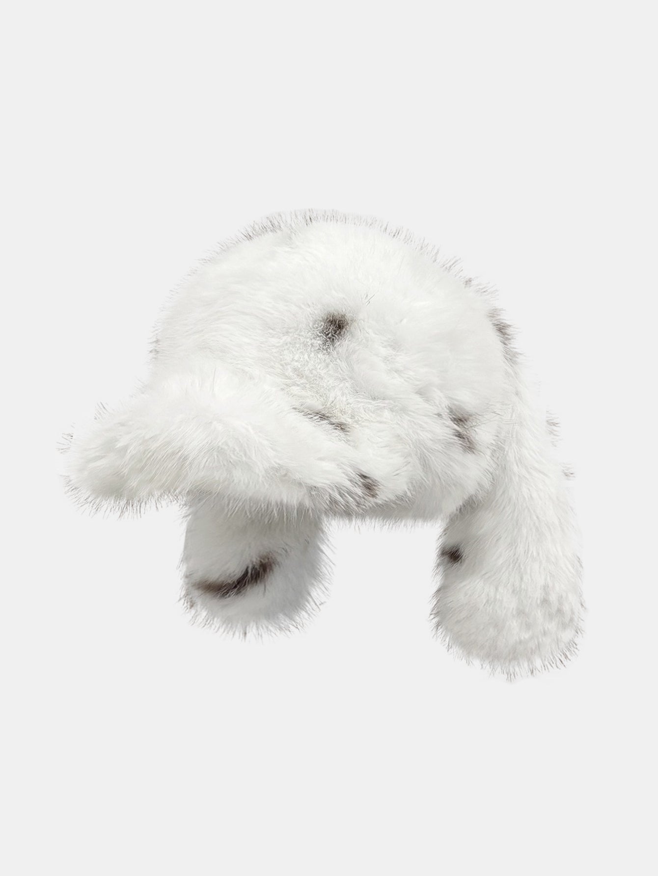 Retro Style Warm Baseball Cap With Fluffy Rabbit Ears Design