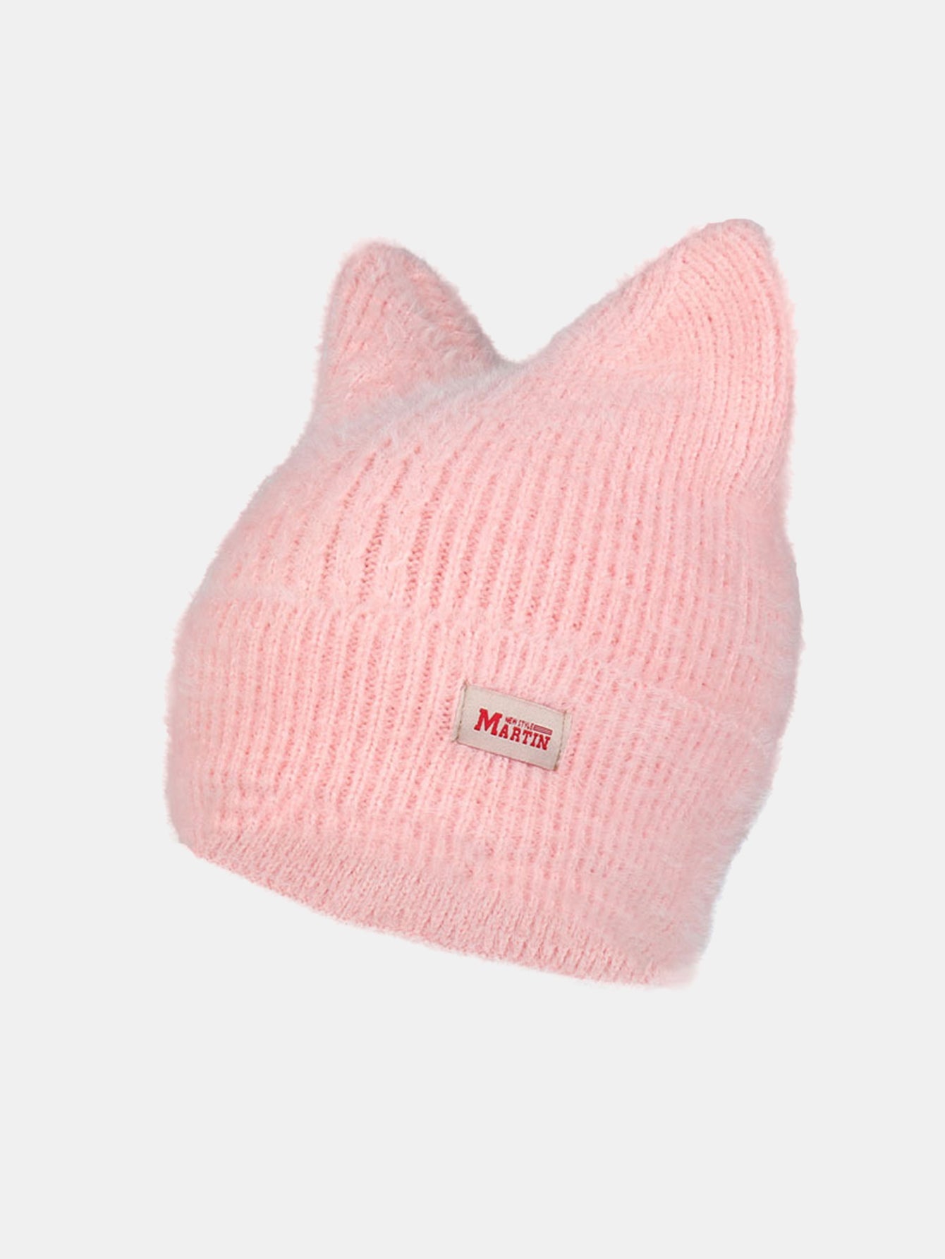 Unisex Cat Ear Shaped Plush Elastic Knitted Hat