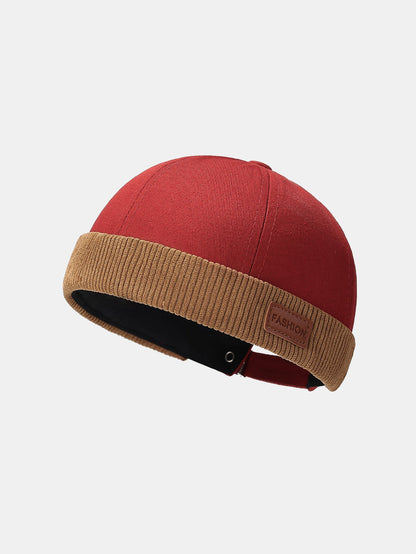 Retro Adjustable Street Style Brimless Docker Beanie Hat