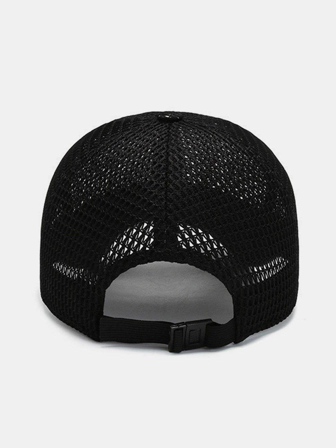 Solid Color Patch Hollow Mesh Nylon Baseball Cap