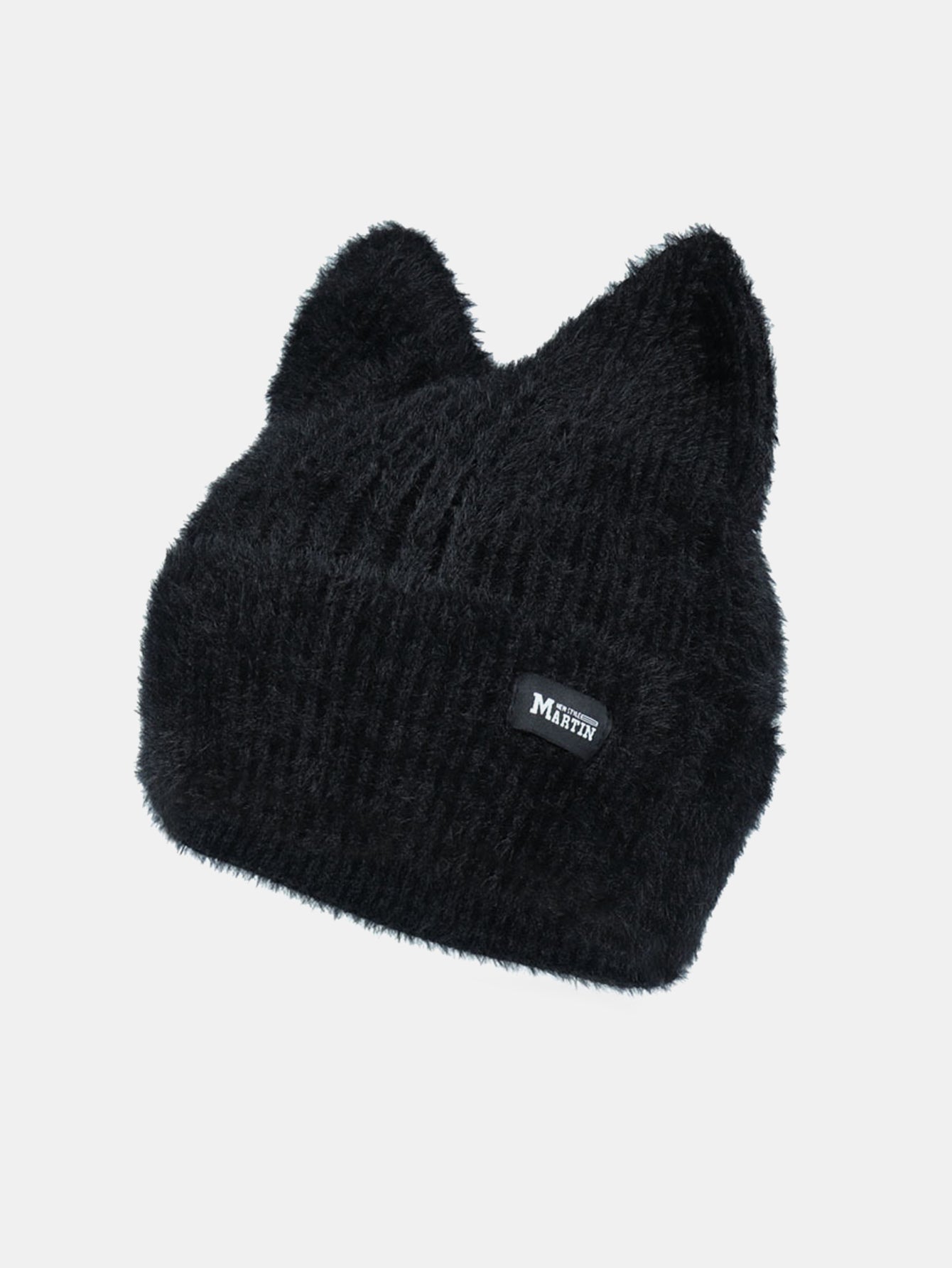 Unisex Cat Ear Shaped Plush Elastic Knitted Hat