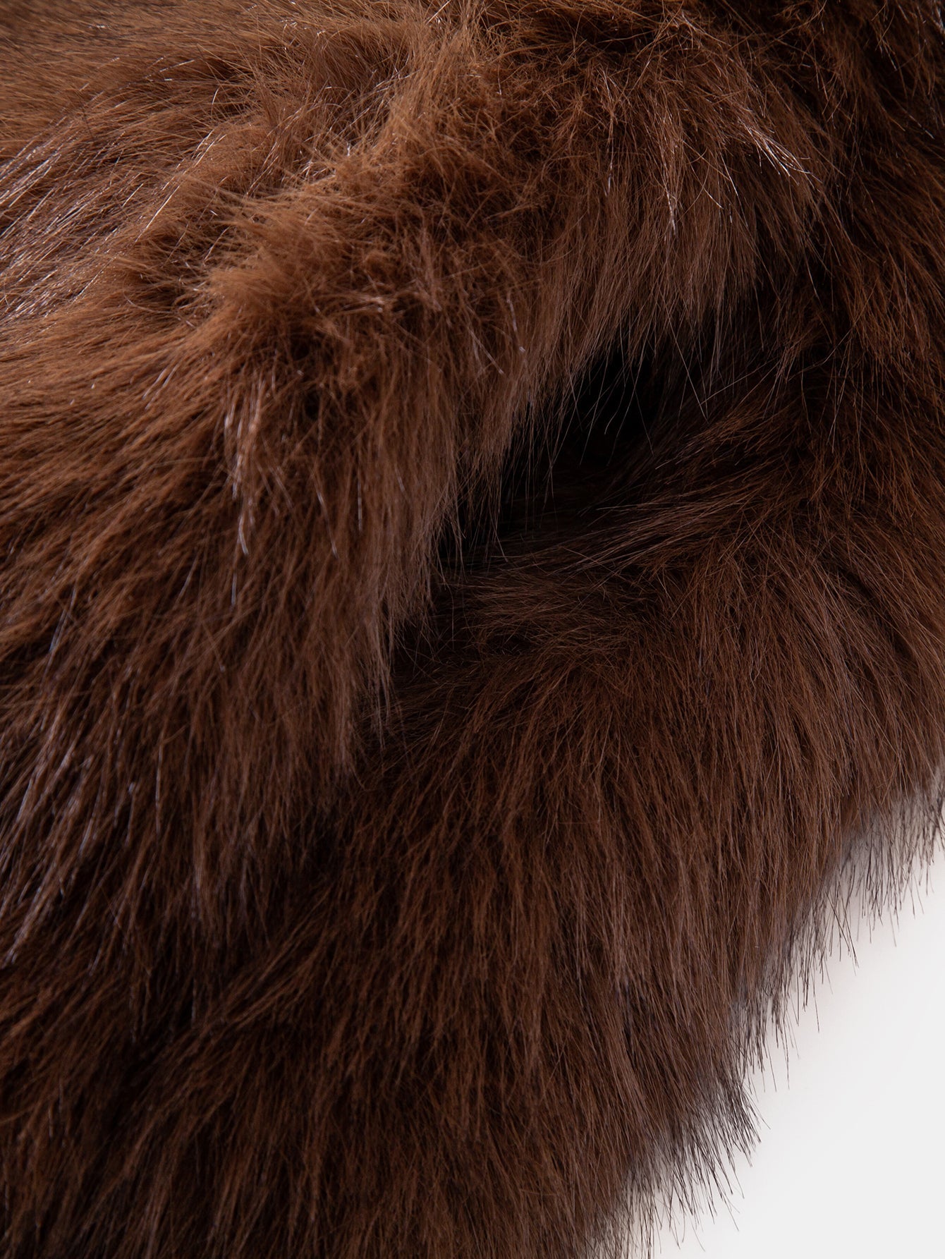 Faux Fur Notch Lapel Overcoat