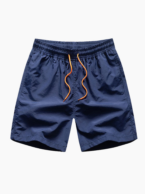 Regular Fit Palm Trees Silhouette Print Cotton T-Shirt & Swim Shorts