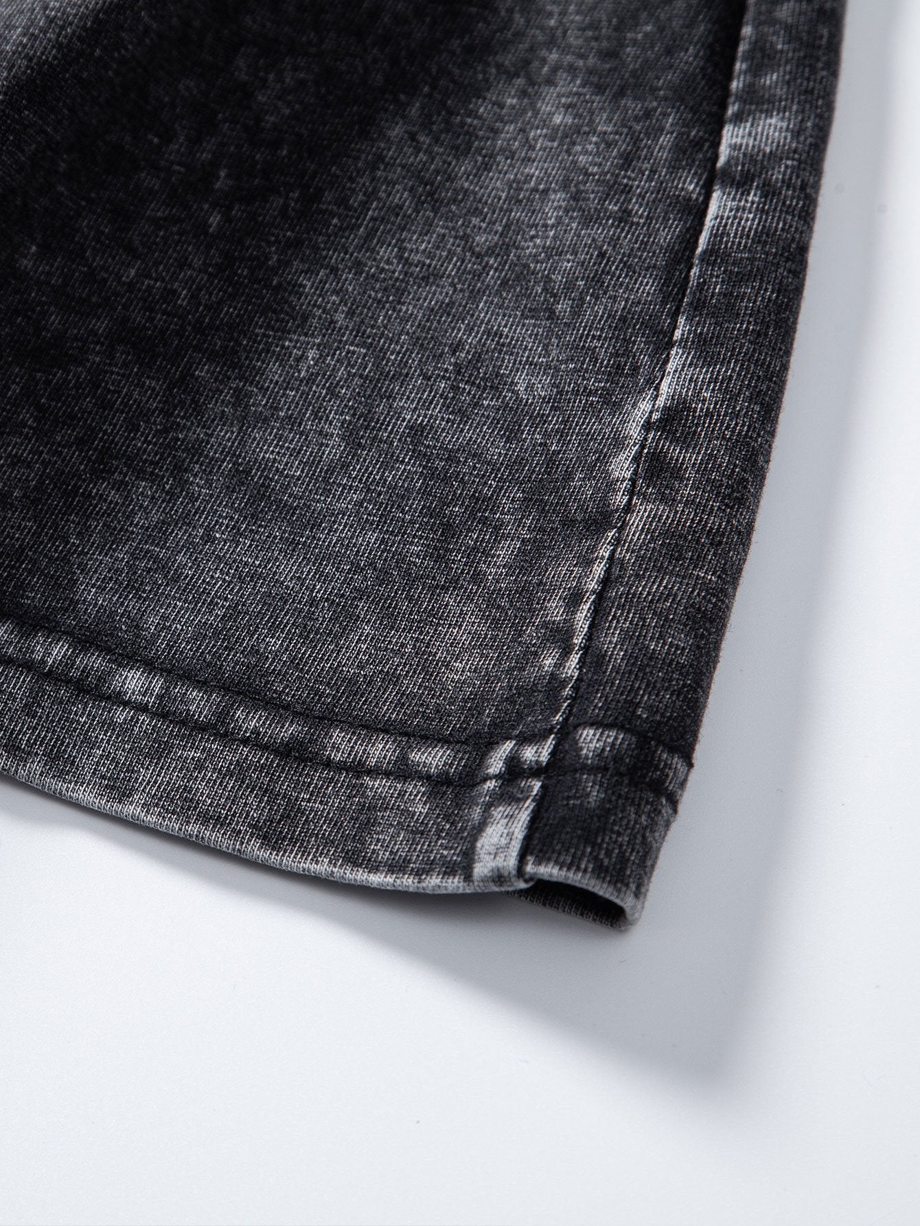 Basic Washed Distressed Drop Shoulder Oversize T-Shirt